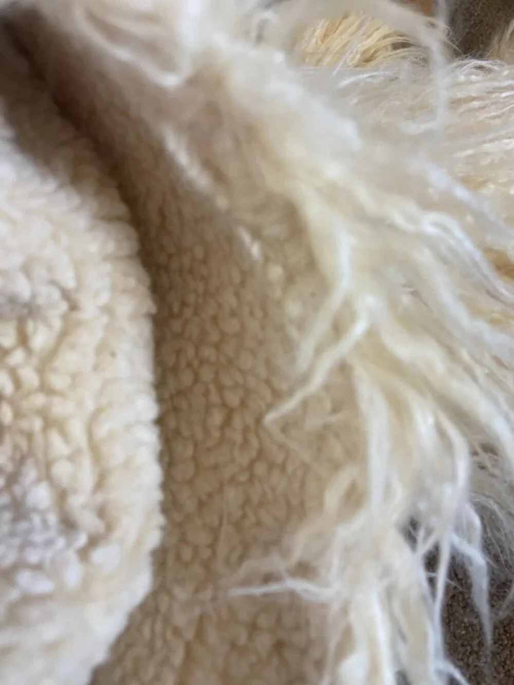 Jeffrey Campbell Fluffy-ok Ivory Shaggy Fur Sherpa Over Knee High Boots Yeti 10